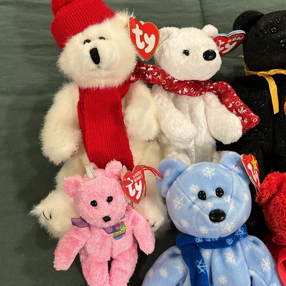 10 full size Ty beanie babies, one mini ornament. - Picture 2 of 6